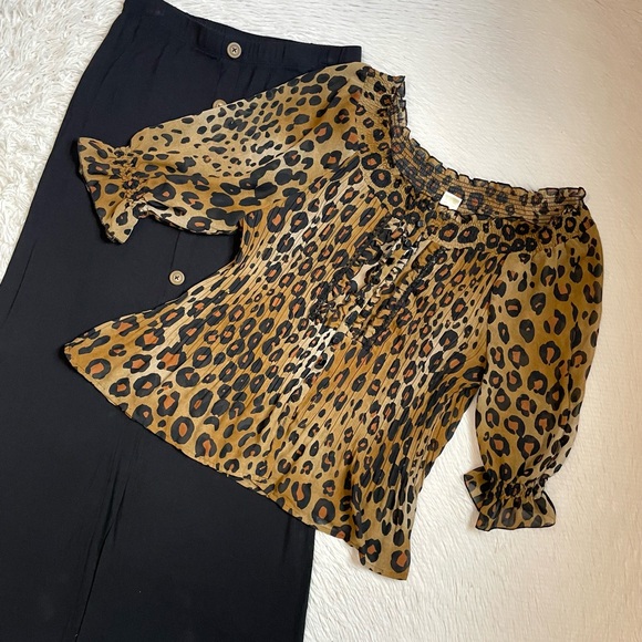 Women’s Y2K animal print sheer top - Picture 4 of 17